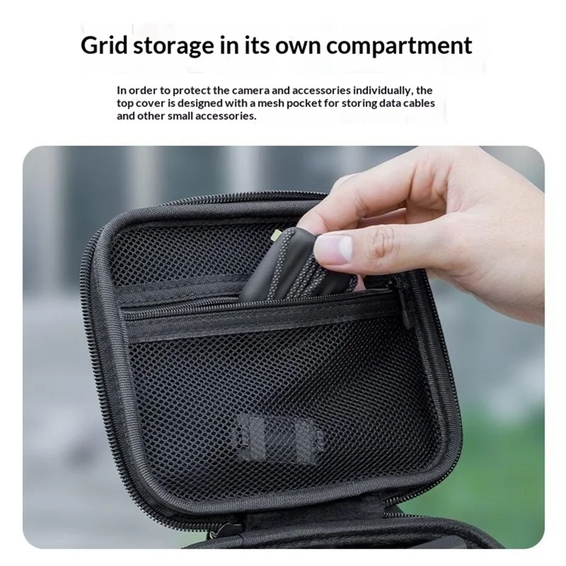 Transporttaske til DJI Osmo Nano, hårdfodret opbevaringstaske, alt-i-en organiser, PU-beskyttelsesdæksel