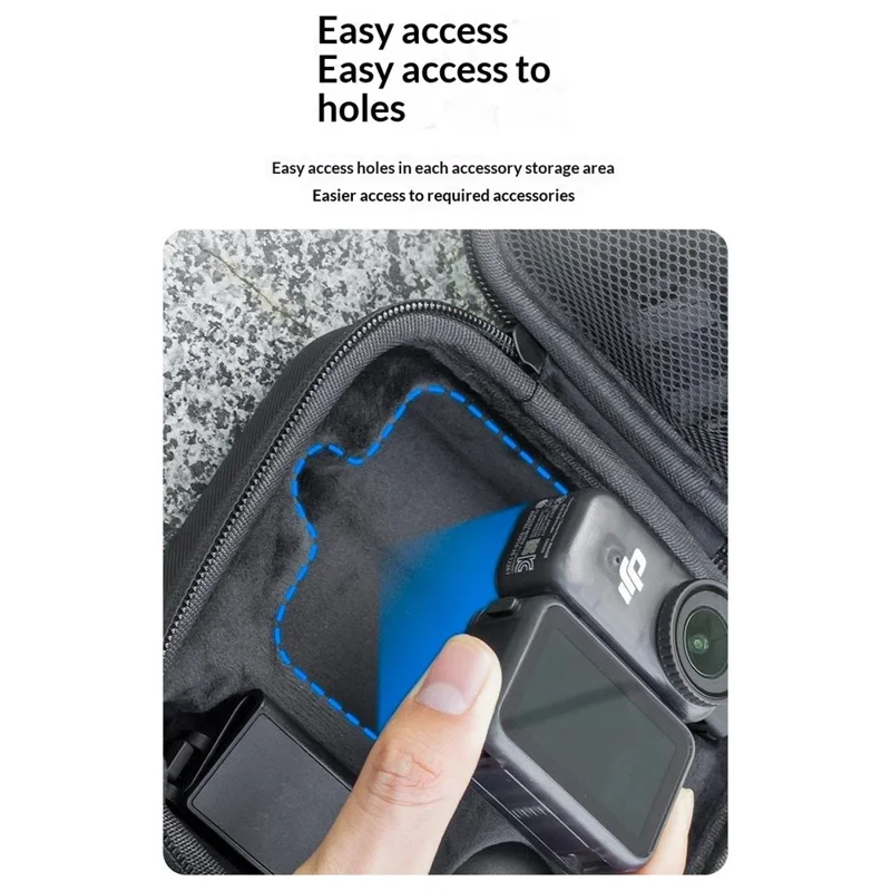 Transporttaske til DJI Osmo Nano, hårdfodret opbevaringstaske, alt-i-en organiser, PU-beskyttelsesdæksel