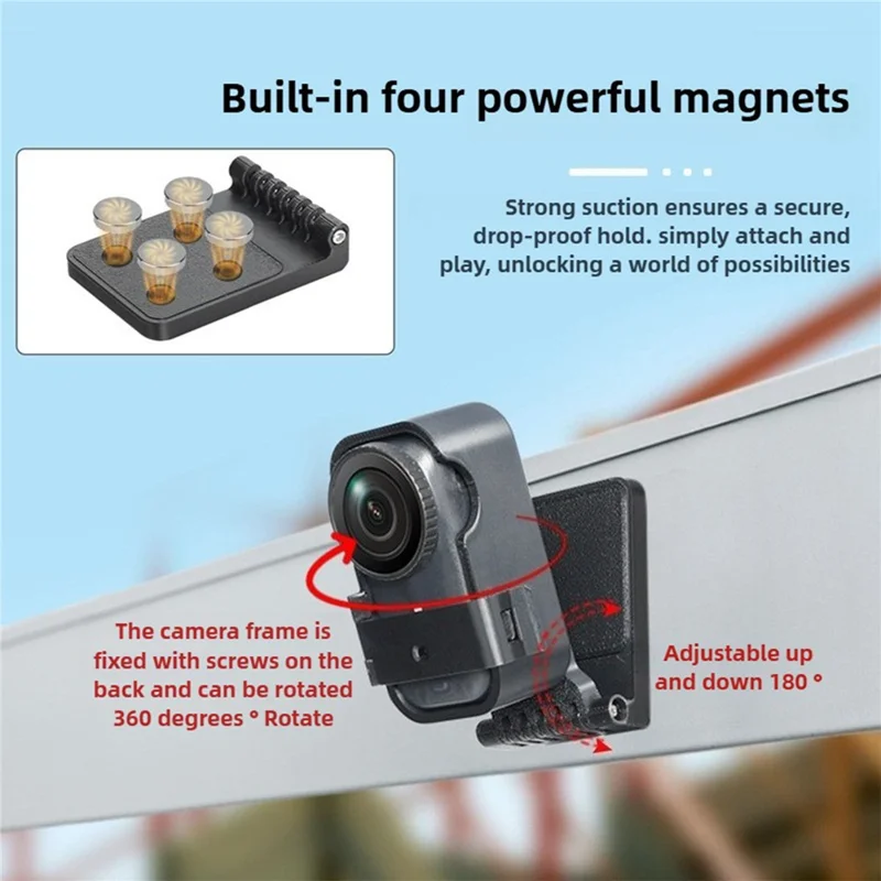 Supporto Magnetico da Tavolo per Fotocamera Action DJI Osmo Nano, Supporto con Base Girevole a 360 Gradi