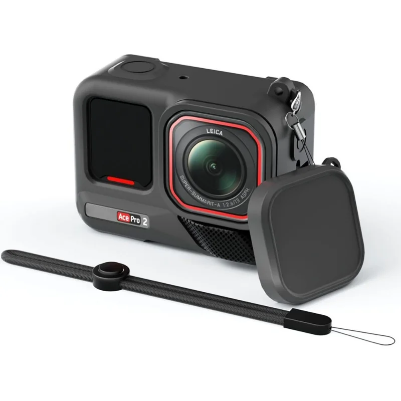 Silicone Case for Insta360 Ace Pro 2 Lens Cap Body Protective Cover Anti-slip Shockproof Camera Shell