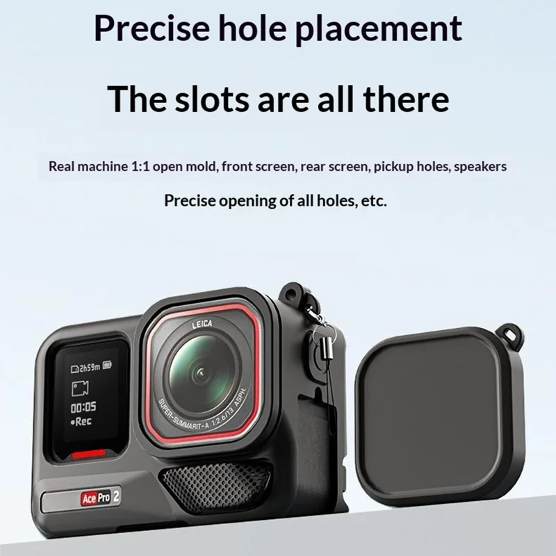 Silicone Case for Insta360 Ace Pro 2 Lens Cap Body Protective Cover Anti-slip Shockproof Camera Shell