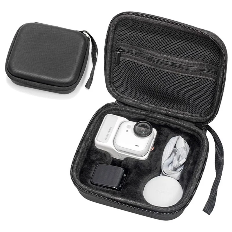Custodia per Insta360 Go Ultra Borsa da stoccaggio rigida in PU Custodia protettiva antiurto e impermeabile - Nero