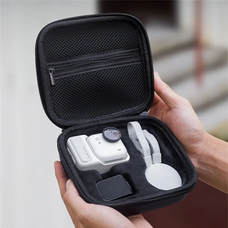 Custodia per Insta360 Go Ultra Borsa da stoccaggio rigida in PU Custodia protettiva antiurto e impermeabile - Nero