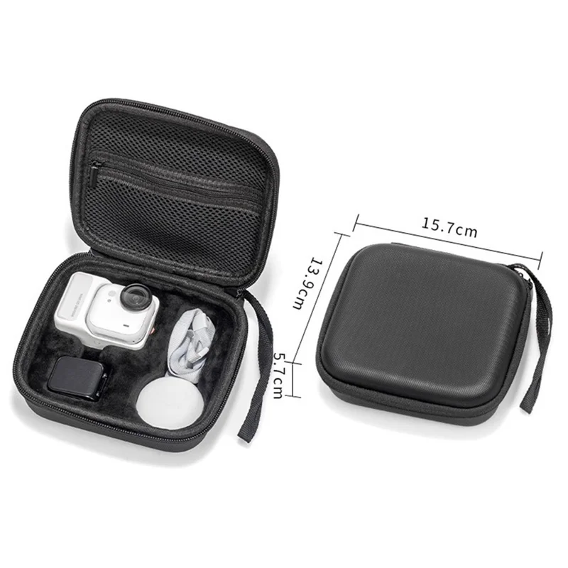 Custodia per Insta360 Go Ultra Borsa da stoccaggio rigida in PU Custodia protettiva antiurto e impermeabile - Nero