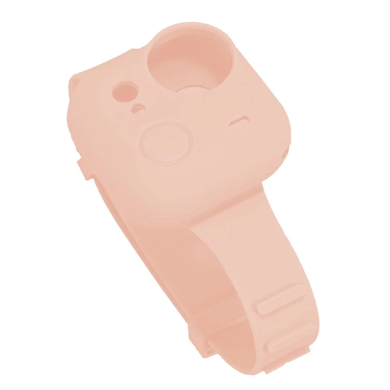 Custodia con Cinturino Espandibile per Insta360 Go Ultra, Custodia Protettiva in Silicone con Fascia da Polso Regolabile in Multi-posizione - Rosa