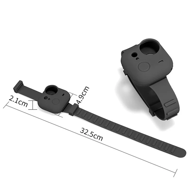 Custodia con Cinturino Espandibile per Insta360 Go Ultra, Custodia Protettiva in Silicone con Fascia da Polso Regolabile in Multi-posizione - Rosa