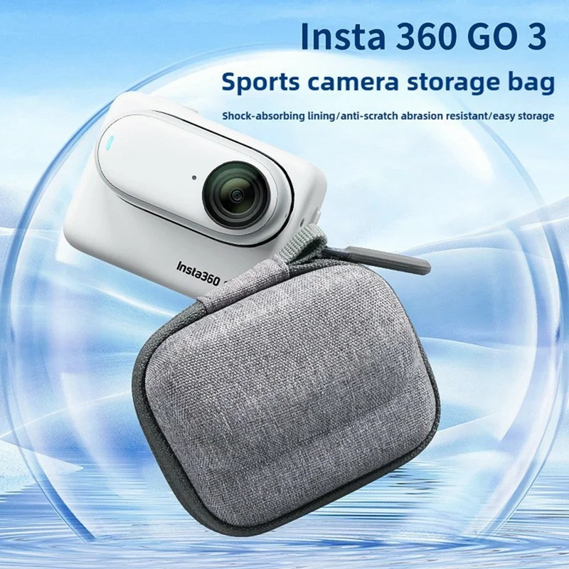 Carrying Case for Insta360 GO 3  /  GO 3S EVA Hard Shell Storage Bag Shockproof Portable Camera Protector - Grey