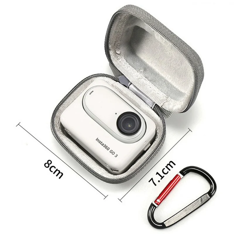 Carrying Case for Insta360 GO 3  /  GO 3S EVA Hard Shell Storage Bag Shockproof Portable Camera Protector - Grey