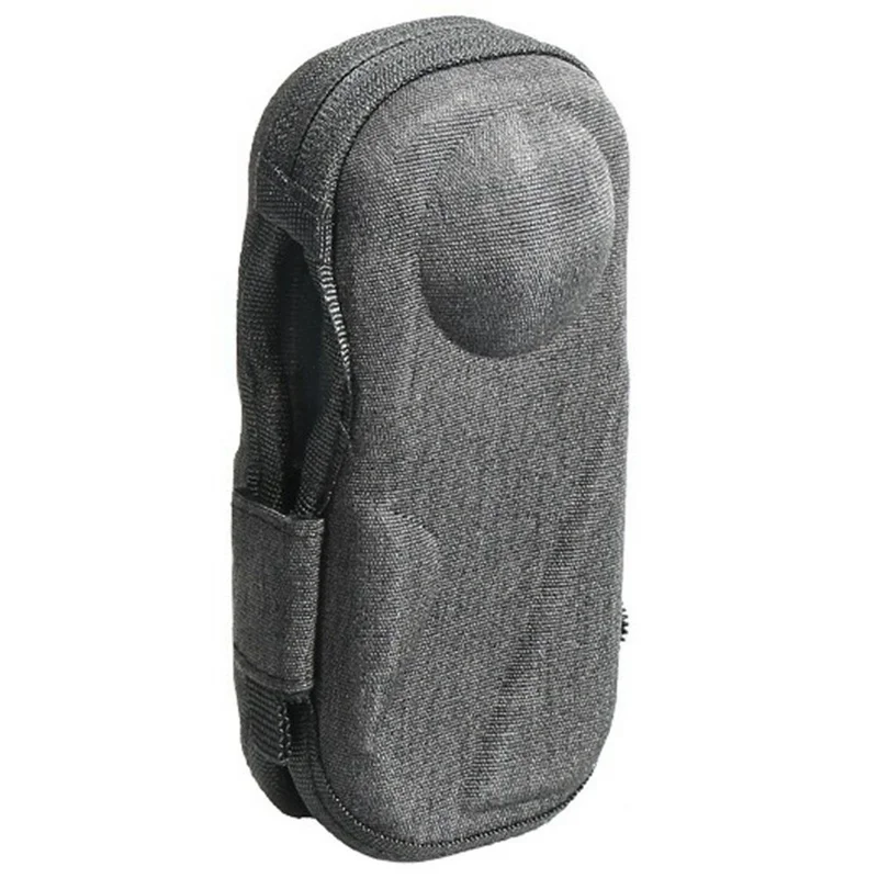 Custodia per Insta360 X4 / X5 Borsa rigida in EVA Custodia protettiva con chiusura a zip semi-aperta - Grigio scuro