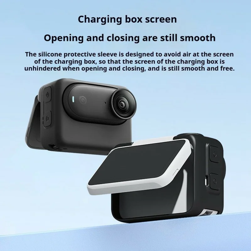 Set Custodia in Silicone per Insta360 GO 3S Fotocamera d'Azione con Coperchio Completo dell'Obiettivo, Copertura Protettiva Completa con Protezione per Custodia di Ricarica