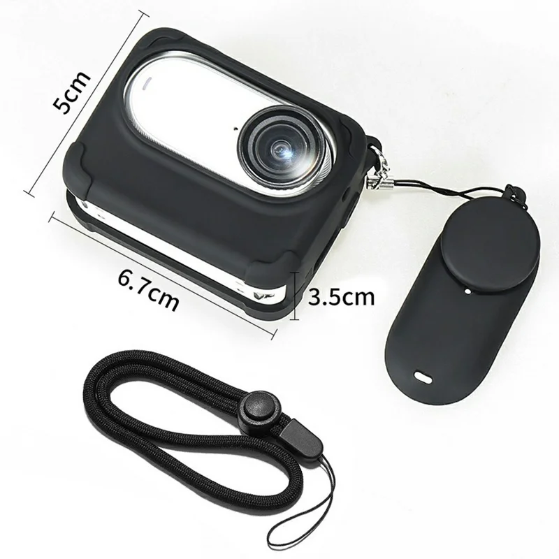 Set Custodia in Silicone per Insta360 GO 3S Fotocamera d'Azione con Coperchio Completo dell'Obiettivo, Copertura Protettiva Completa con Protezione per Custodia di Ricarica