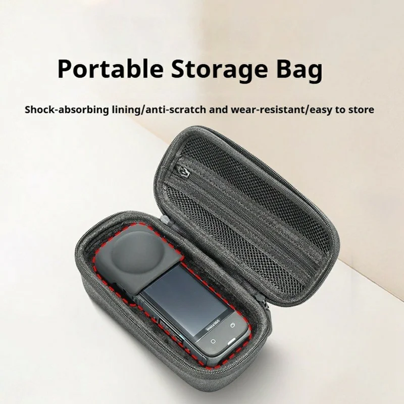 Custodia Rigida per Insta360 X4 / X5 Borsa Portaoggetti in Canvas EVA Organizzatore Antishock