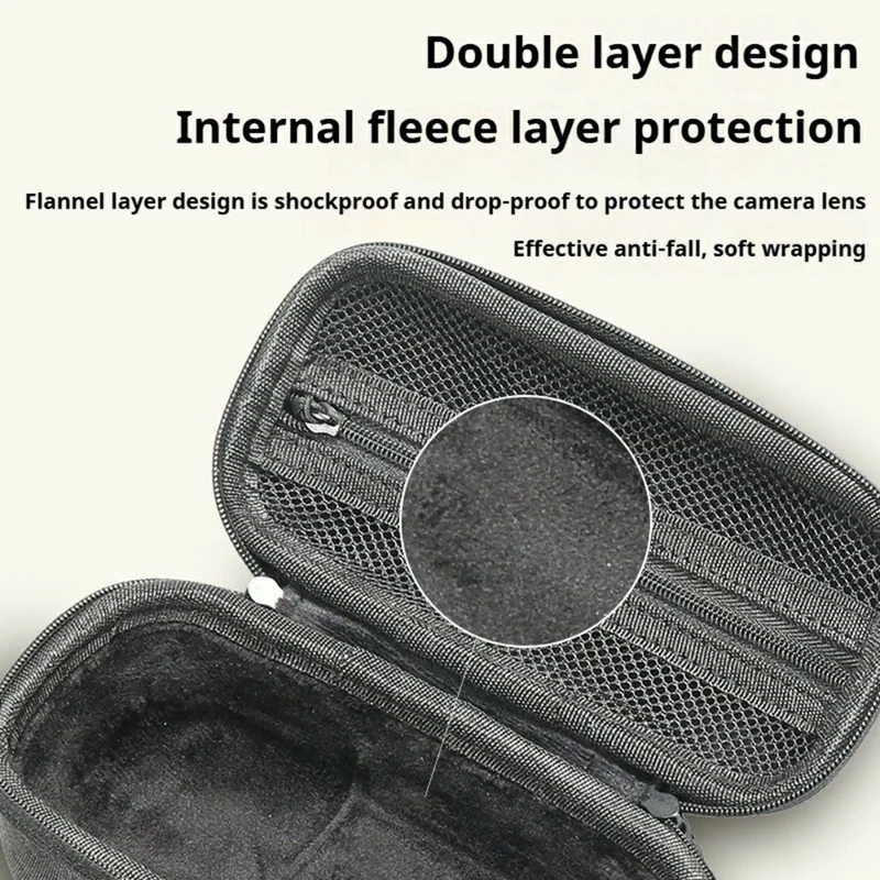 Custodia Rigida per Insta360 X4 / X5 Borsa Portaoggetti in Canvas EVA Organizzatore Antishock