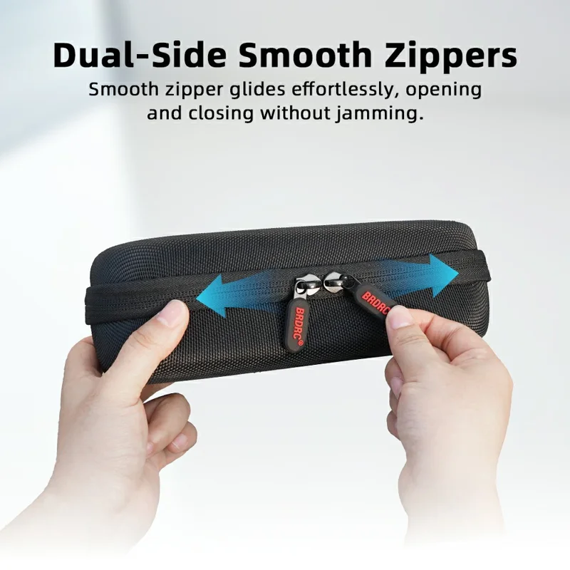 BRDRC Carrying Case for DJI Osmo Pocket 4 Hard Shell Storage Bag Nylon Waterproof Protective Travel Pouch - Black