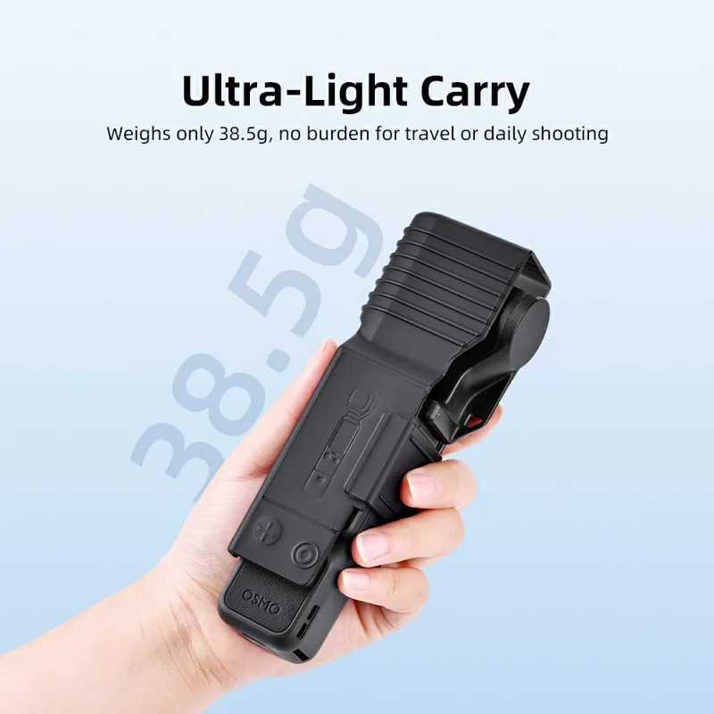 حالة الحماية BRDRC لجهاز DJI Osmo Pocket 4 / 3 غطاء صلب مقاوم للصدمات مع حبل - أسود