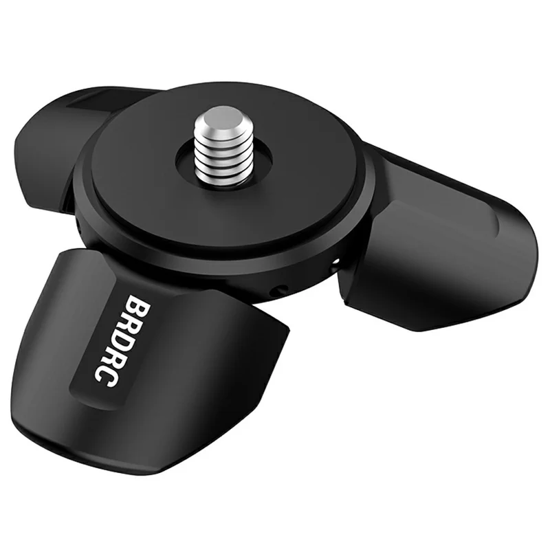 BRDRC Mini Statief voor Actiecamera Magnetische Bevestiging Automatisch Openen en Sluiten Uit Hoge Kwaliteit Aluminiumlegering Draagbaar en Inklapbaar Tafelstatief - Zwart