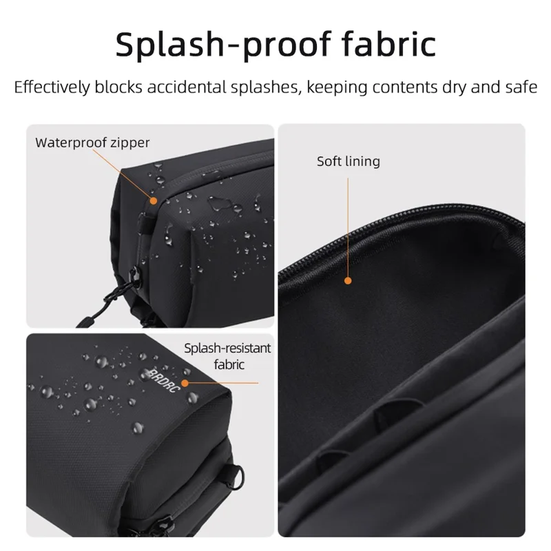 Sac de rangement en bandoulière BRDRC pour DJI Osmo Pocket 4 / 3, étui de transport portatif, sacoche d'épaule - Noir