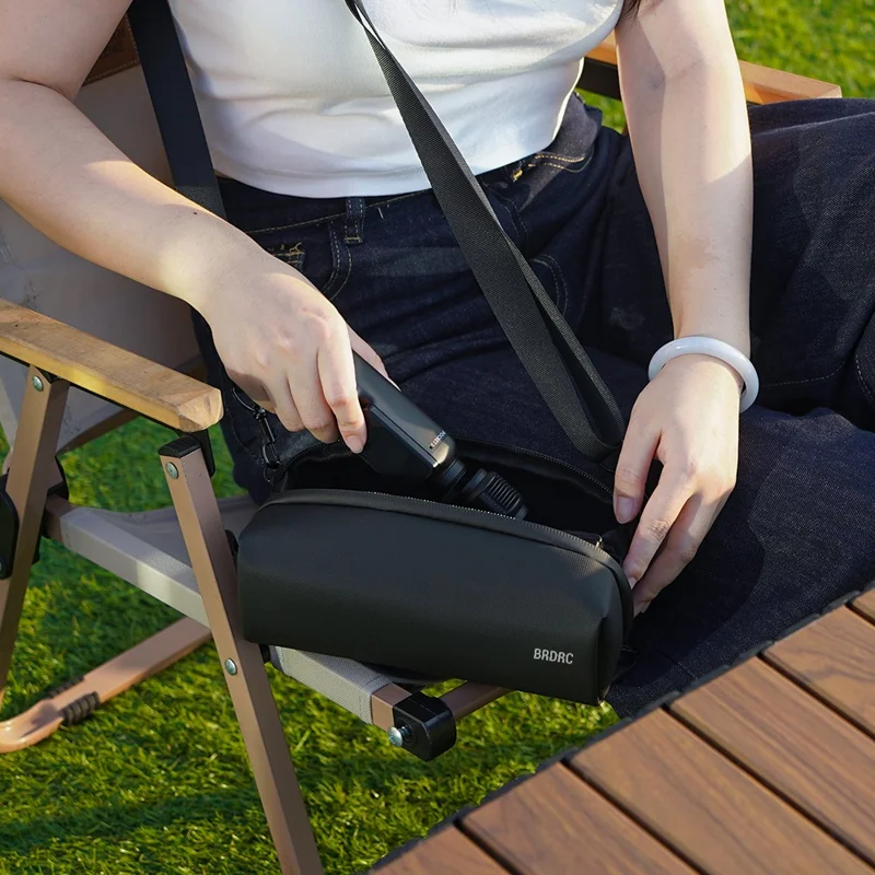 Sac de rangement en bandoulière BRDRC pour DJI Osmo Pocket 4 / 3, étui de transport portatif, sacoche d'épaule - Noir