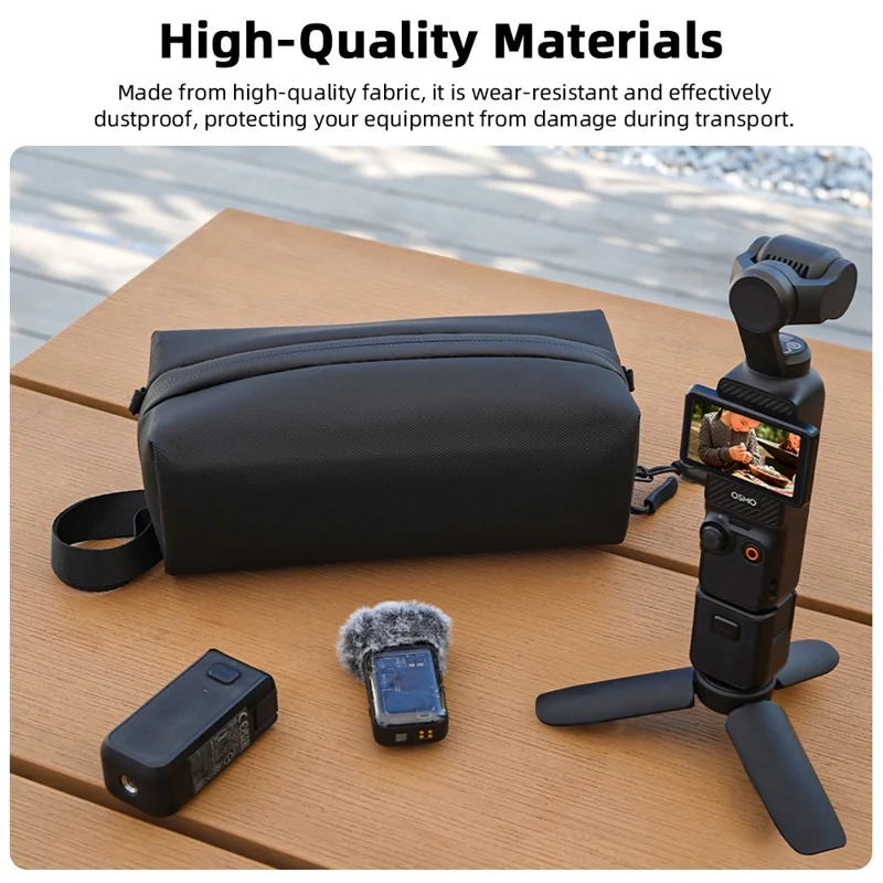 Sac de rangement en bandoulière BRDRC pour DJI Osmo Pocket 4 / 3, étui de transport portatif, sacoche d'épaule - Noir