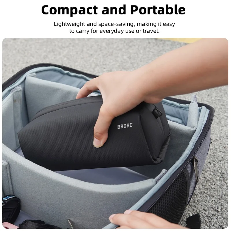 Sac de rangement en bandoulière BRDRC pour DJI Osmo Pocket 4 / 3, étui de transport portatif, sacoche d'épaule - Noir