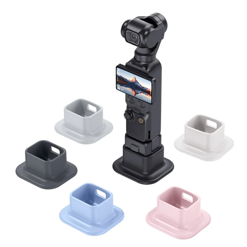 Supporto in Silicone per DJI Osmo Pocket 4 / Pocket 3, Supporto da Tavolo Antiscivolo in Silicone di Qualità Alimentare, Stabilizzatore - Grigio Nero