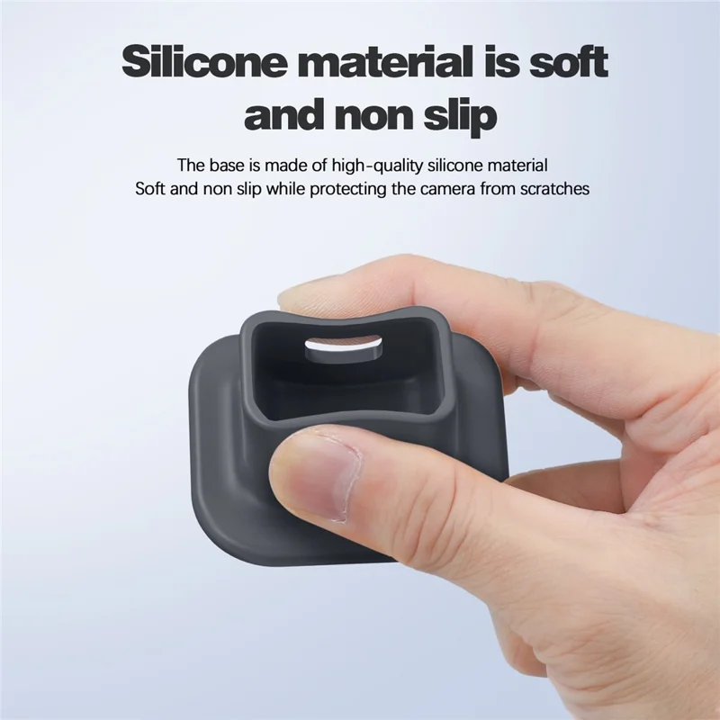Supporto in Silicone per DJI Osmo Pocket 4 / Pocket 3, Supporto da Tavolo Antiscivolo in Silicone di Qualità Alimentare, Stabilizzatore - Grigio Nero