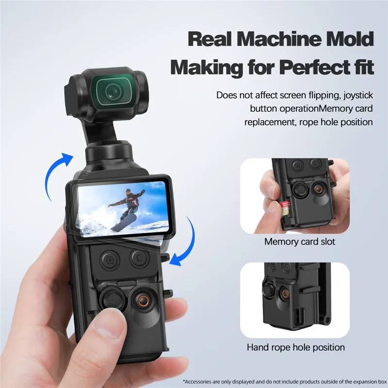 Multi-Functional Magnetic Mount Stand for DJI Osmo Pocket 4 Adjustable Angle Expandable Base Bracket - Black