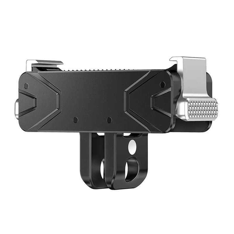 Base di Rilascio Magnetica per DJI Action 5 Pro / 4 / 3 / Osmo 360 Adattatore di Montaggio in Metallo con Doppia Interfaccia - Nero