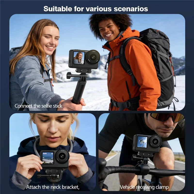 Base di Rilascio Magnetica per DJI Action 5 Pro / 4 / 3 / Osmo 360 Adattatore di Montaggio in Metallo con Doppia Interfaccia - Nero
