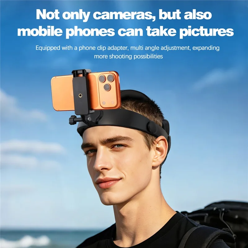 Head Mount Strap for DJI Action  /  Insta360  /  GoPro Sports Camera Headset Stand POV Shooting Bracket