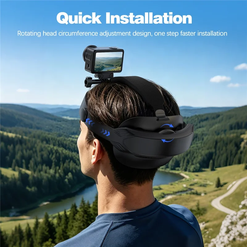 Head Mount Strap for DJI Action  /  Insta360  /  GoPro Sports Camera Headset Stand POV Shooting Bracket