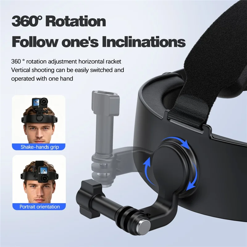 Head Mount Strap for DJI Action  /  Insta360  /  GoPro Sports Camera Headset Stand POV Shooting Bracket