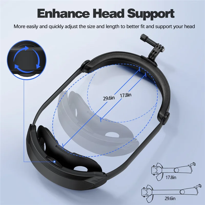 Head Mount Strap for DJI Action  /  Insta360  /  GoPro Sports Camera Headset Stand POV Shooting Bracket