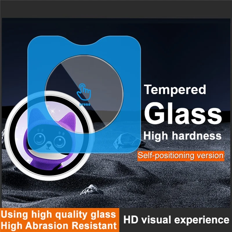 IMAK para Oppo Bubble Protector de Pantalla de Vidrio Templado con Película de Posicionamiento Automático - Transparente