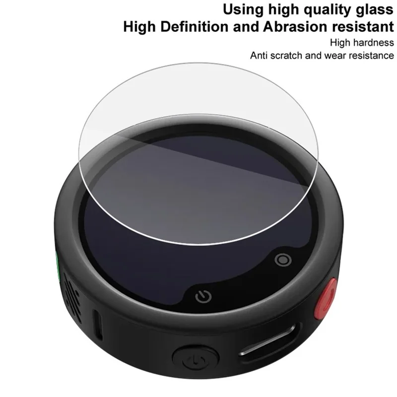 IMAK voor Insta360 Mic Pro gehard glas screenprotector met zelfpositionerende film - transparant