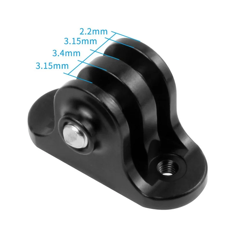 Bike Computer Mount Base 20mm Hole Distance Bicycle Light Bracket Action Camera Adapter with M3x10 Screws - Black