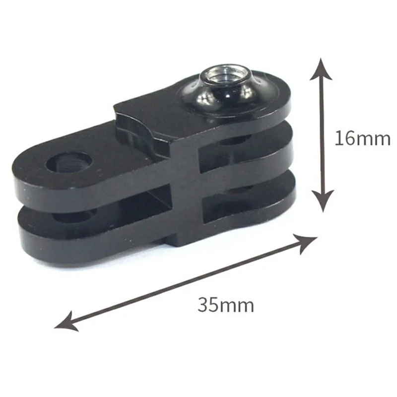35mm Adapter do Mocowania Kamery Akcji dla GoPro / DJI, Szybkozłączny Trzypinowy Uchwyt - Czarny