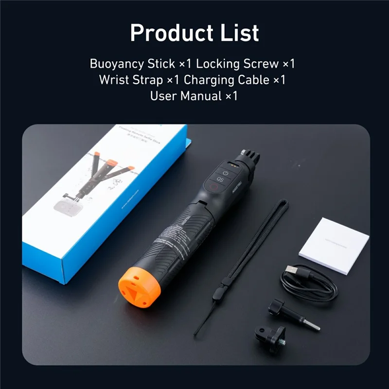 TELESIN S1-TSS-07-TDJ 3 in 1 Floating Handle for DJI Osmo Action 6 / 5 Pro / 4 Underwater Remote Selfie Stick Bluetooth-compatible Tripod