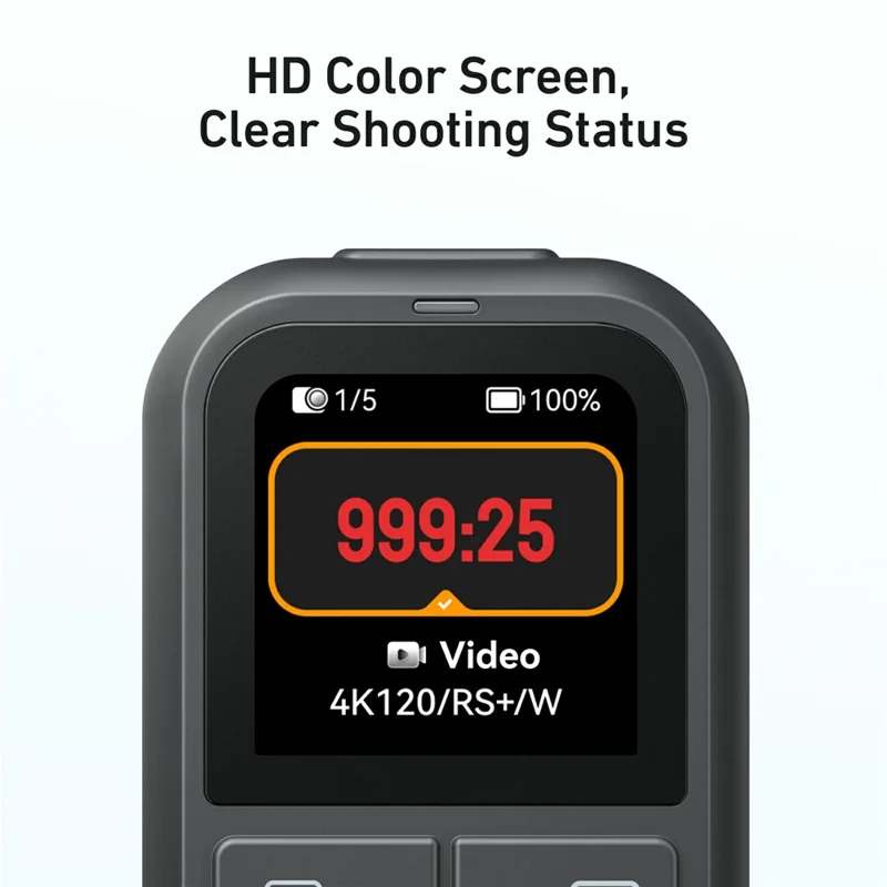 TELESIN S5-RMT-03-TDJ 1.4 Inch HD Screen Remote Control for DJI Osmo 360 / Action 4 / 5 Pro / 6 Bluetooth-compatible Camera Controller