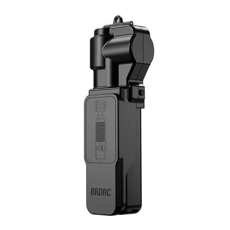 BRDRC For DJI Osmo Pocket 4  /  3 Protective Case Shockproof Flip Top Cover with Magnetic Filter Slot - Black