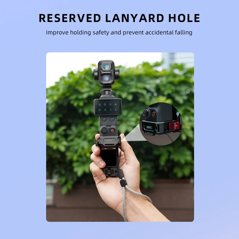 BRDRC 9 in 1 Interface Extension Magnetic Mount for DJI Osmo Pocket 4P  /  4  /  3  180 Degree Adjustable Aluminum Alloy Stand - Black