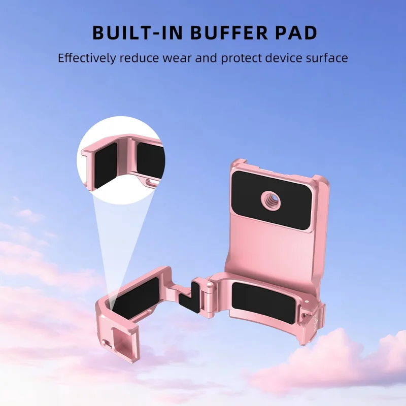 BRDRC 9 in 1 Interface Extension Magnetic Mount for DJI Osmo Pocket 4P  /  4  /  3  180 Degree Adjustable Aluminum Alloy Stand - Black