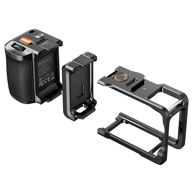 TELESIN S6-FMS-39-TDJ For DJI Osmo Action 6 Remote Street Photography Kit , Camera Cage with Bluetooth-compatible Remote Handle - Black