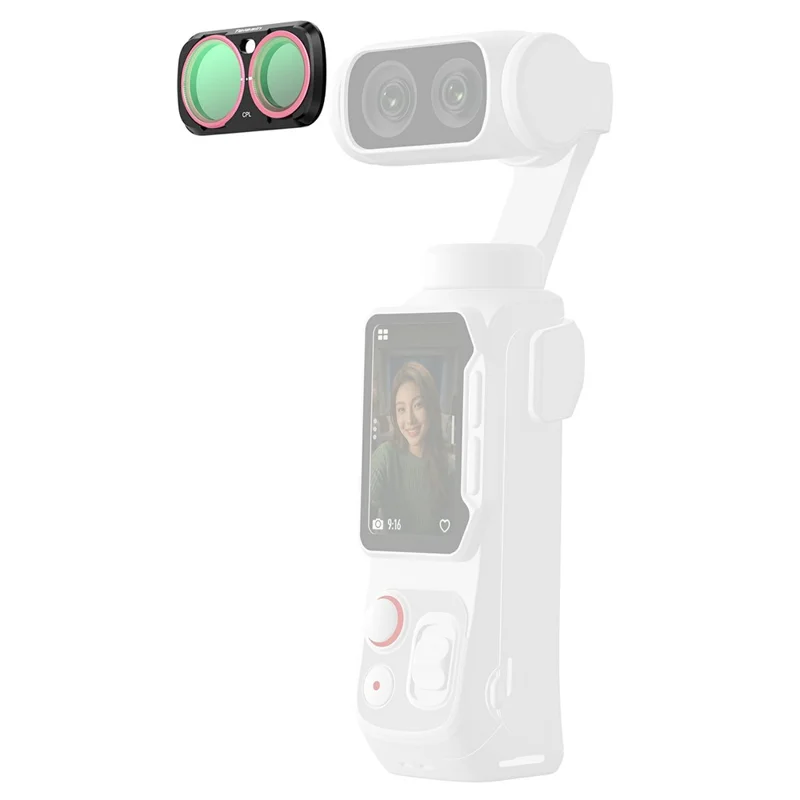 TELESIN S5-FLT-85-TIS per kit filtro Insta360 Luna, set di filtri per fotocamera CPL VND Diffusione Nera 1/4 - Trasparente