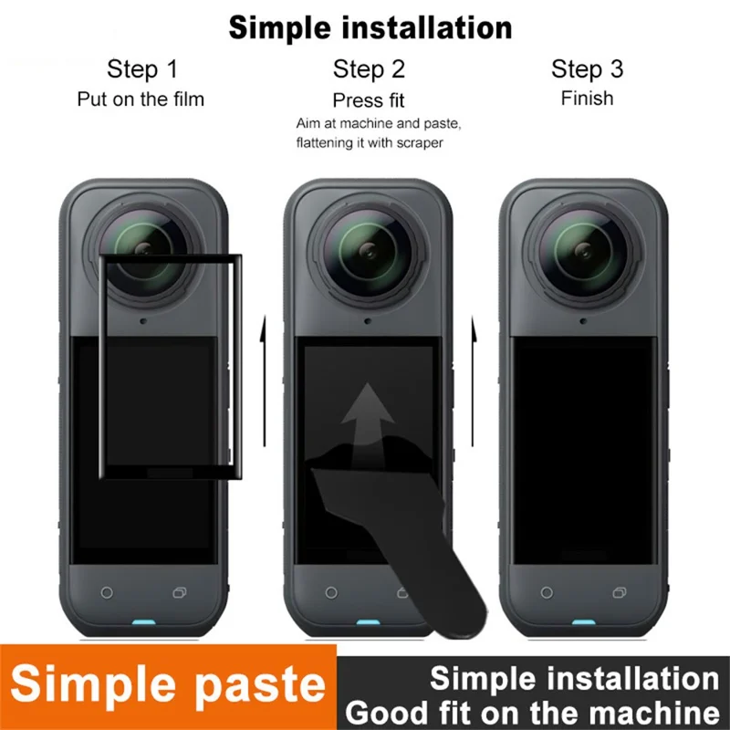 IMAK for Insta360 X5 Camera Screen Protector PMMA HD Clear Anti-Scratch Sensitive Touch Film - Transparent