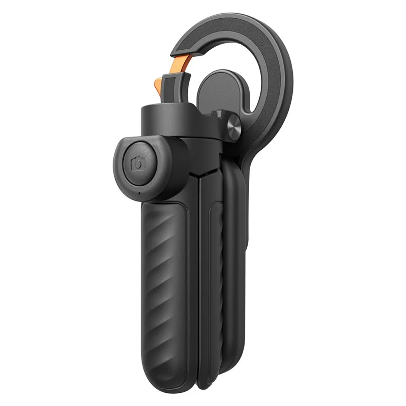 TELESIN P1-CSS-03BK Magnetic Carabiner Mini Selfie Stick Bluetooth-compatible Remote Tripod for Vlog Live Streaming - Black