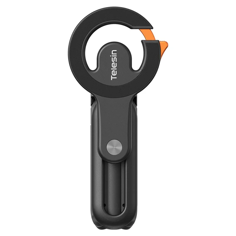 TELESIN P1-CSS-03BK Magnetic Carabiner Mini Selfie Stick Bluetooth-compatible Remote Tripod for Vlog Live Streaming - Black