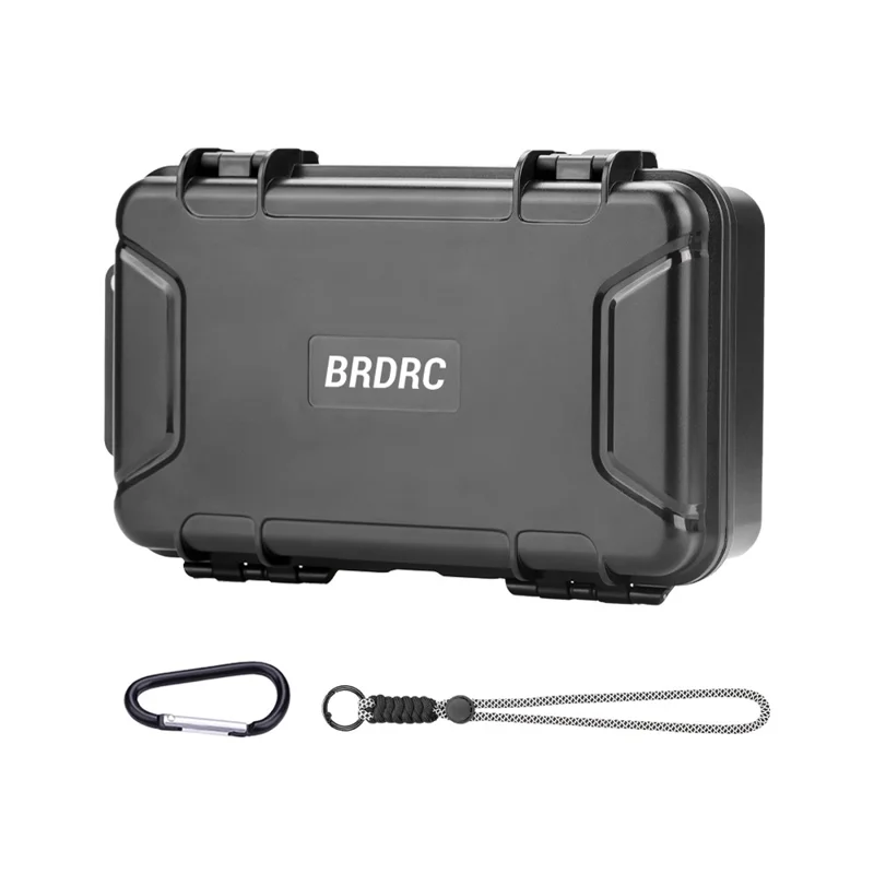 BRDRC for DJI Osmo Pocket 4P Safety Box PP + Sponge Shock Absorbing Protective Case - Black