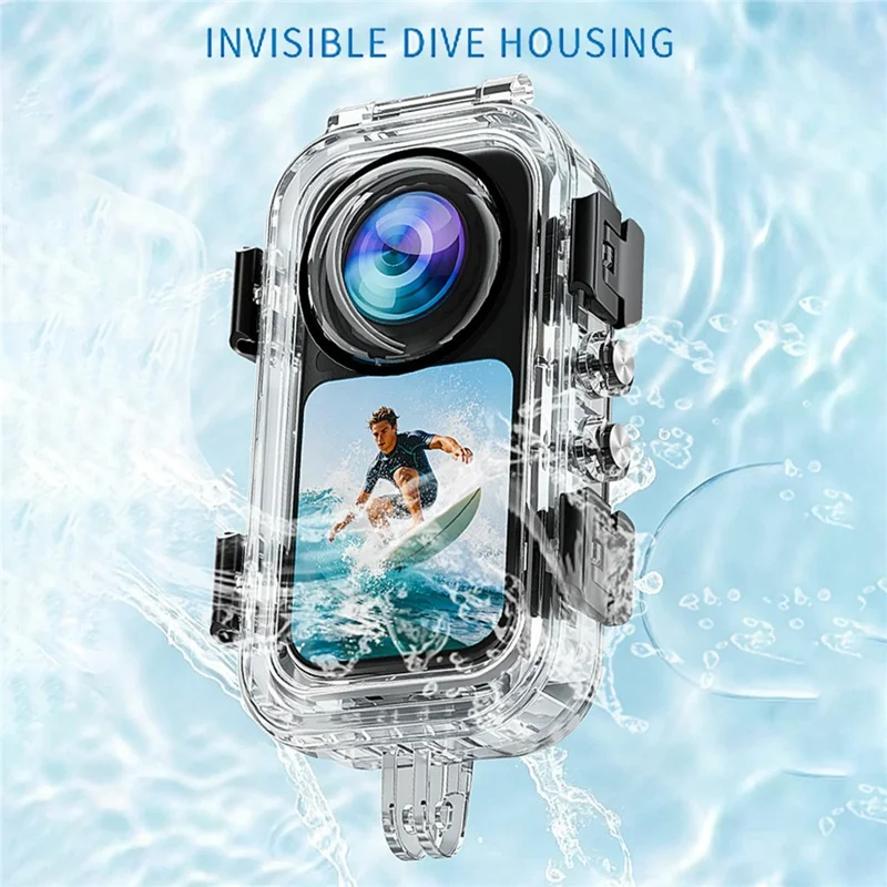 For Insta360 X6 Invisible Diving Case Transparent PC Anti-Fog Waterproof Housing Shell