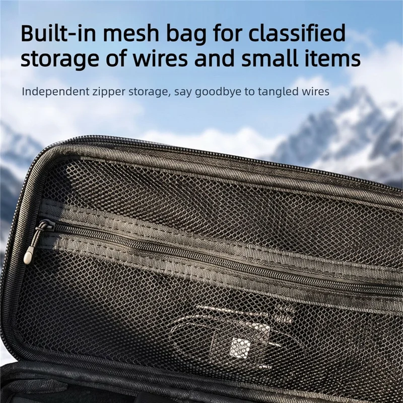 For Insta360 X6 Hard Shell Camera Storage Case EVA Organizer Bag with Handle - Black
